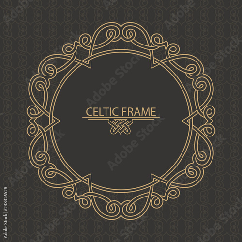 The Celtic golden frame