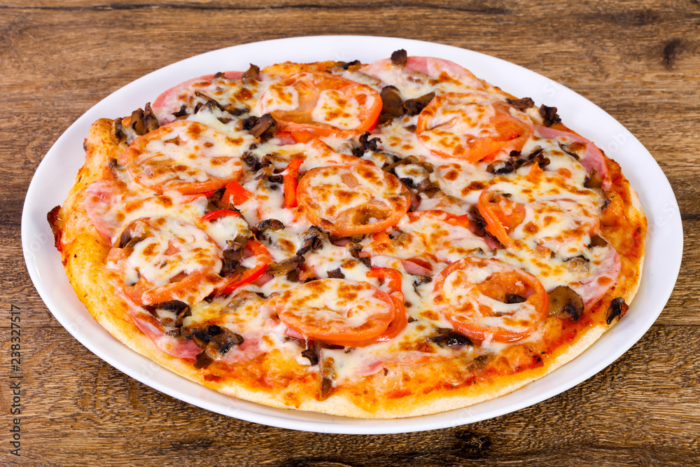 Pizza with ham Pizza with ham