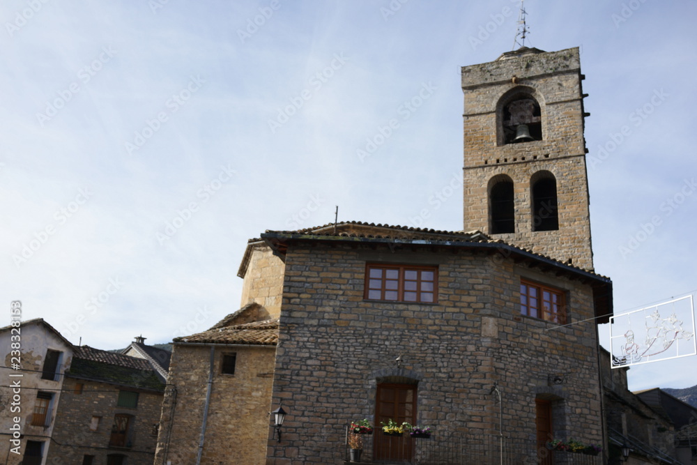 Boltaña. Village of Huesca in Aragon, Spain