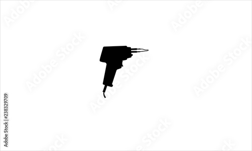 Realistic silhouette of soldering iron for home using