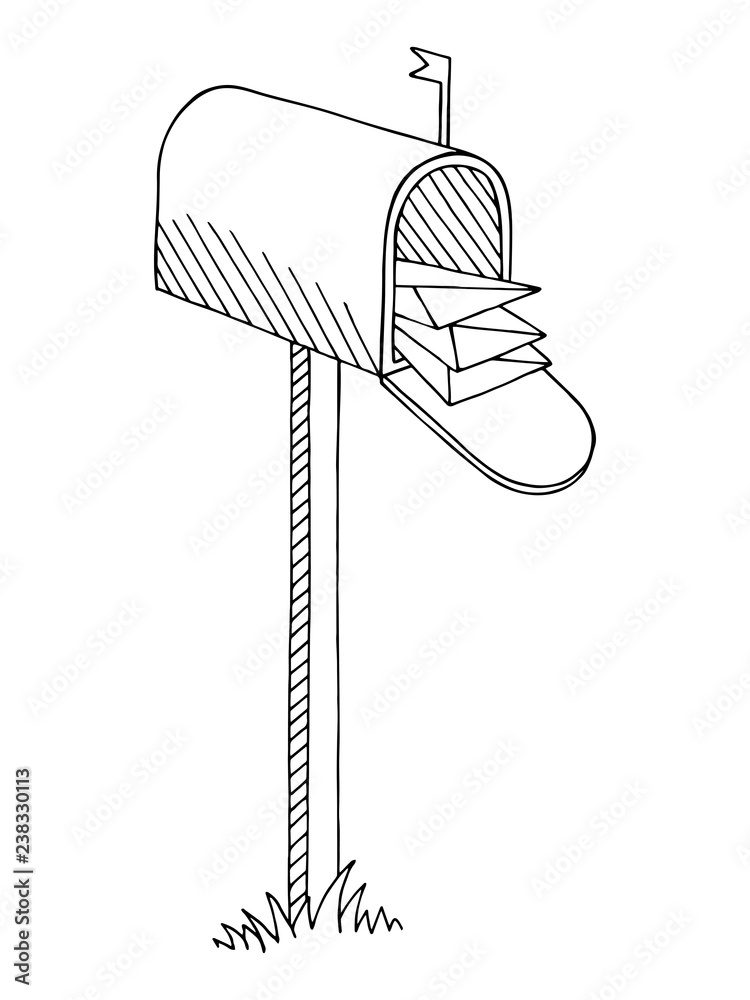 Mailbox Black And White