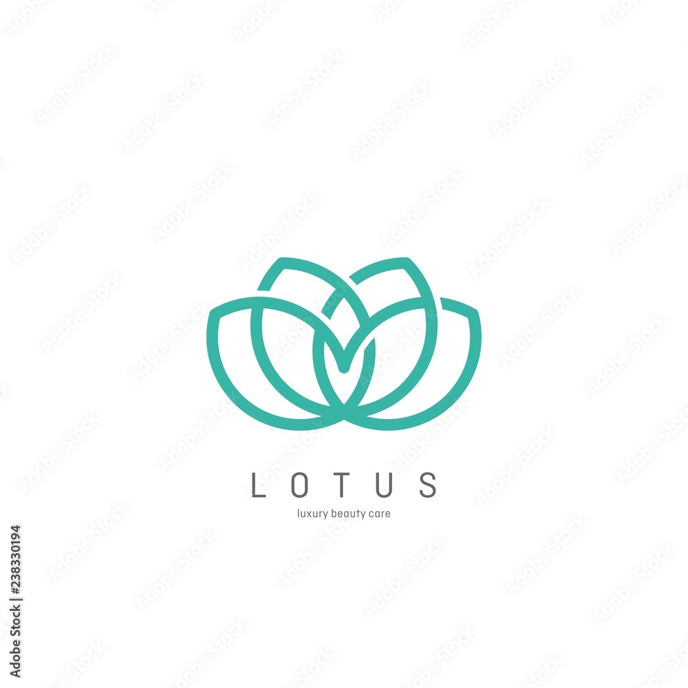 Flower Logo abstract design vector template. Lotus SPA icon. Cosmetics Hotel Garden Beauty salon Logotype concept. Flower Logo abstract design vector template. Lotus SPA icon. Cosmetics Hotel Garden Beauty salon Logotype concept.