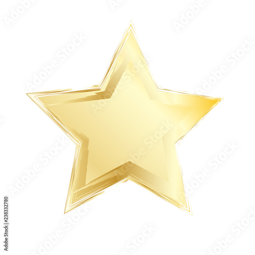 Gold star. Vector element for different design