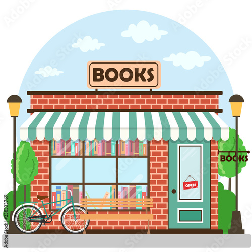 Bookshop bookstore building facade