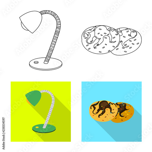 Isolated object of dreams and night logo. Collection of dreams and bedroom stock symbol for web.