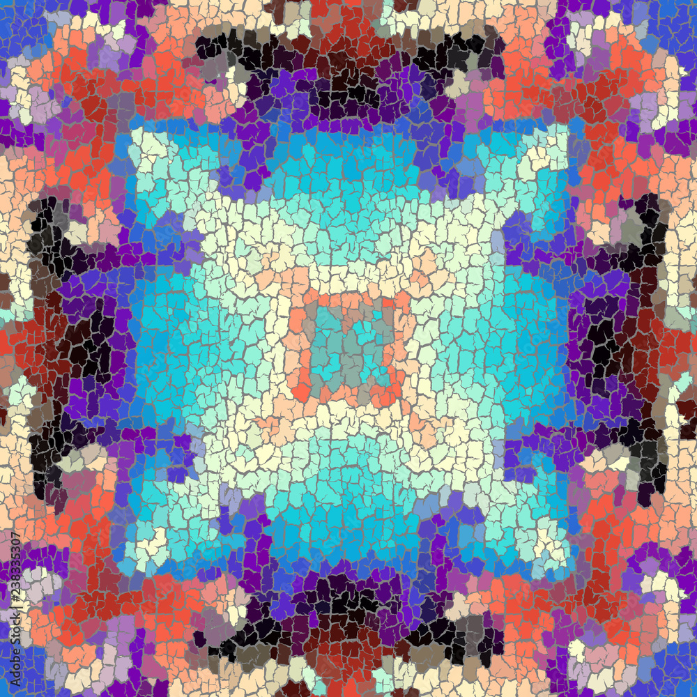 Fototapeta premium Seamless grunge abstract square pattern. Paint grunge cracks.