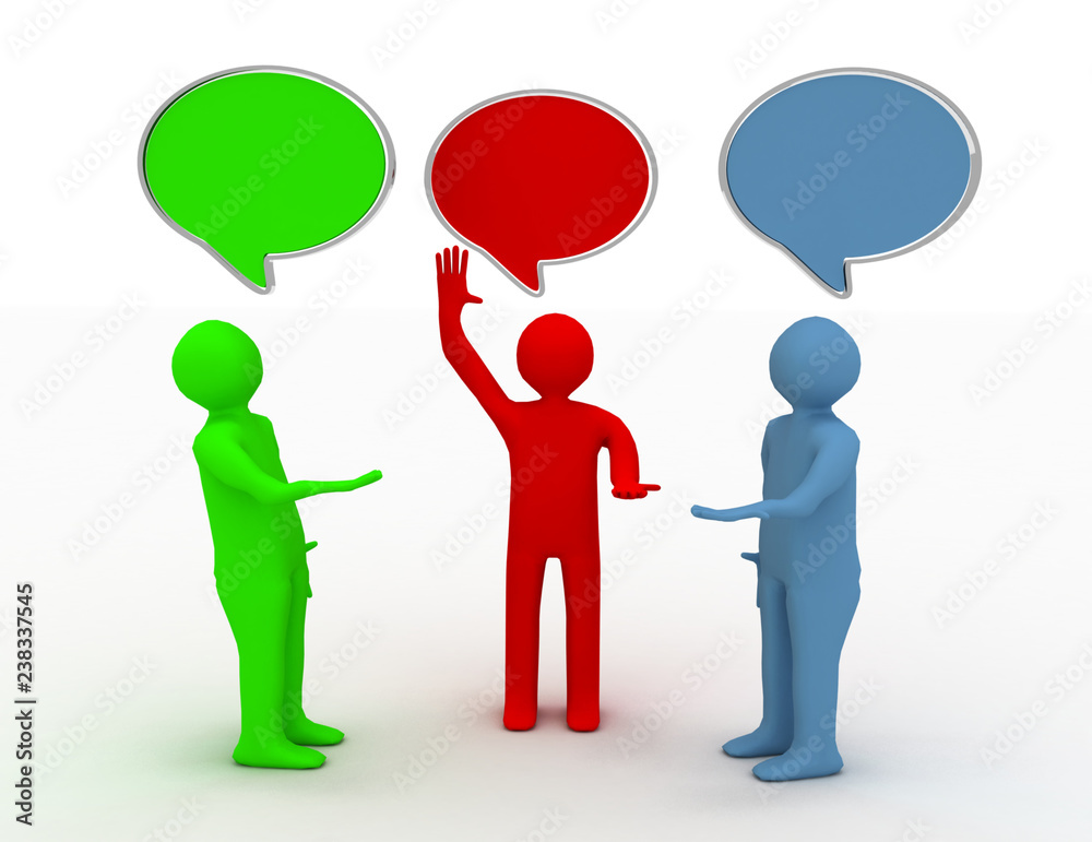 3d people - human character , person and speech bubbles . 3d people - human character , person and speech bubbles .