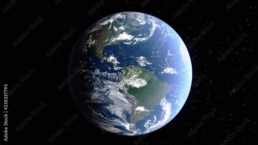 Realistic 3d animated earth showing the borders of the country Ghana and the capital Accra in 4K resolution