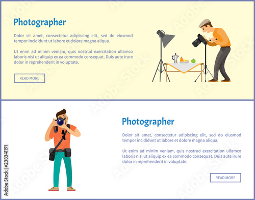 Still Life Photographer and Journalist Banners Set
