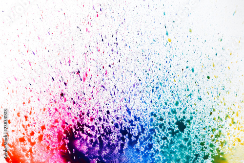 multi-colored splashes of watercolor and stains. background for design