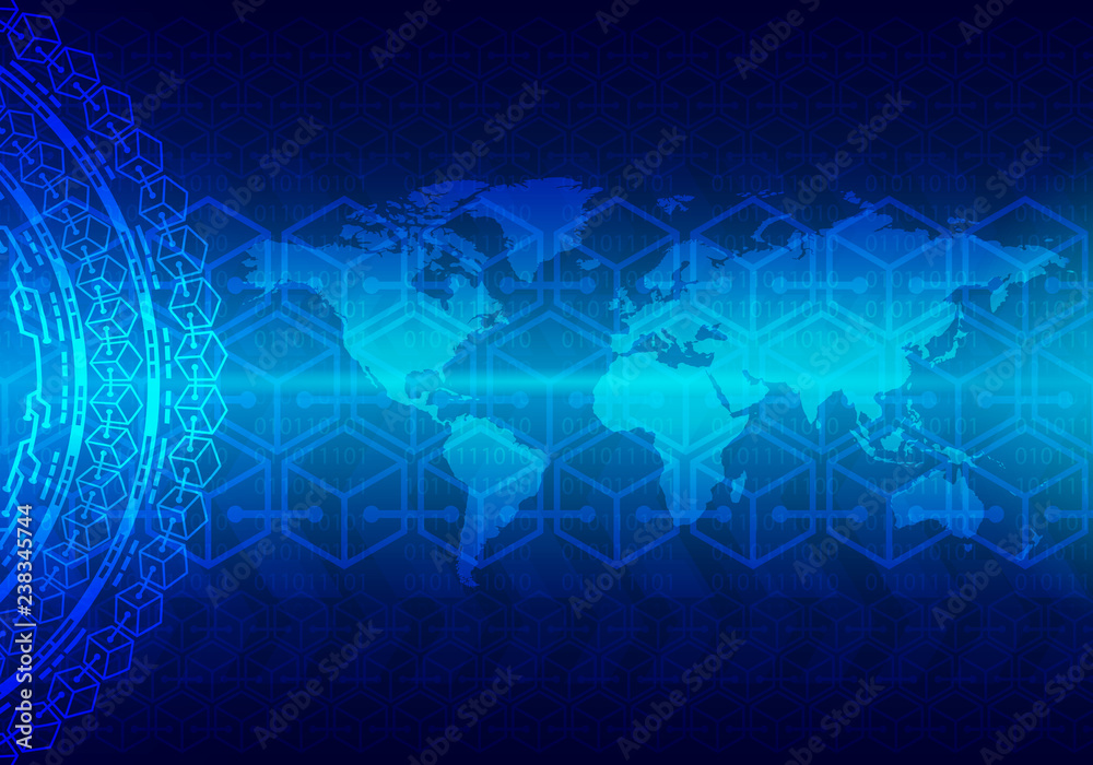 Fototapeta premium Hi-tech technology concept, abstract background.