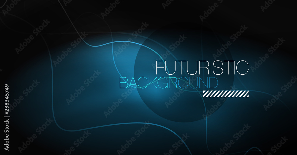 Neon lines wave background. Abstract composition