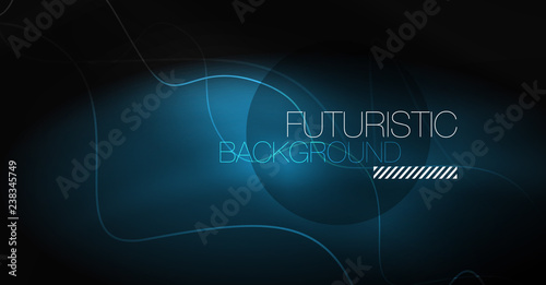 Neon lines wave background. Abstract composition