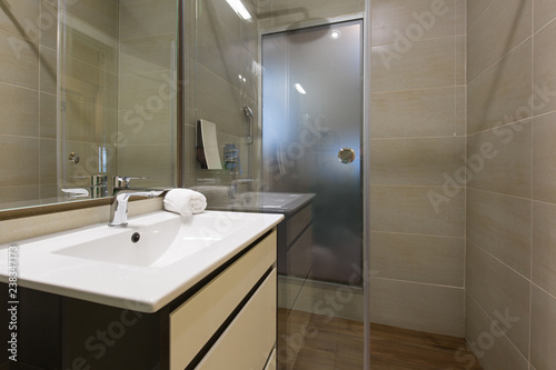 Interior of a hotel bathroom