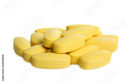 Bunch of yellow vitamin