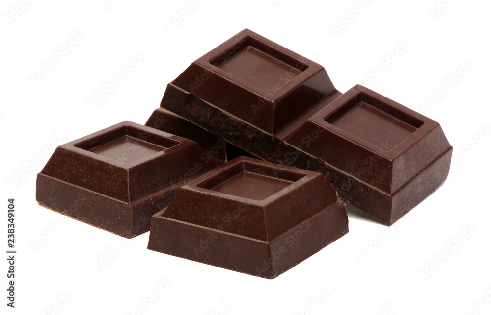 broken bar of dark chocolate