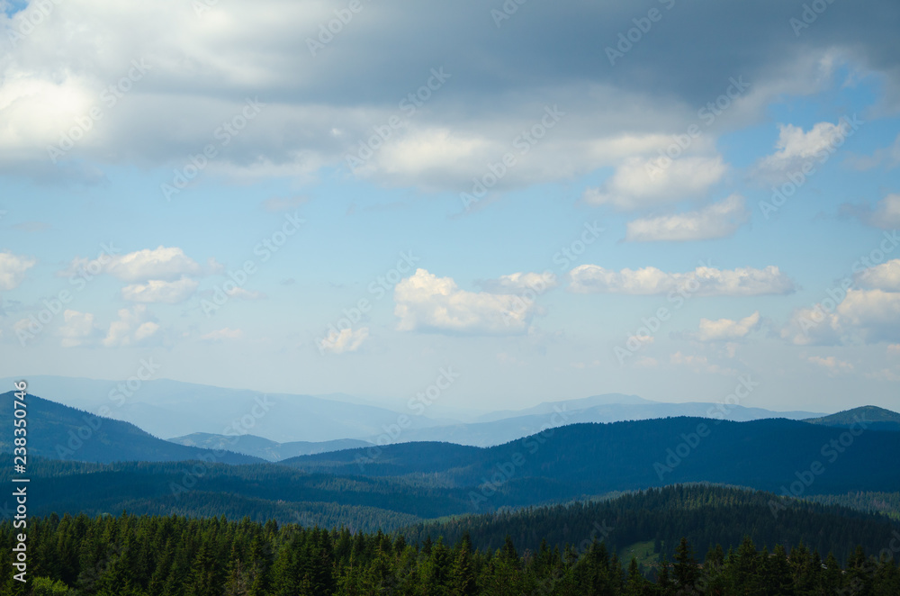 Idyllic landscape of the mountain Kopaonik, in Serbia, is summer