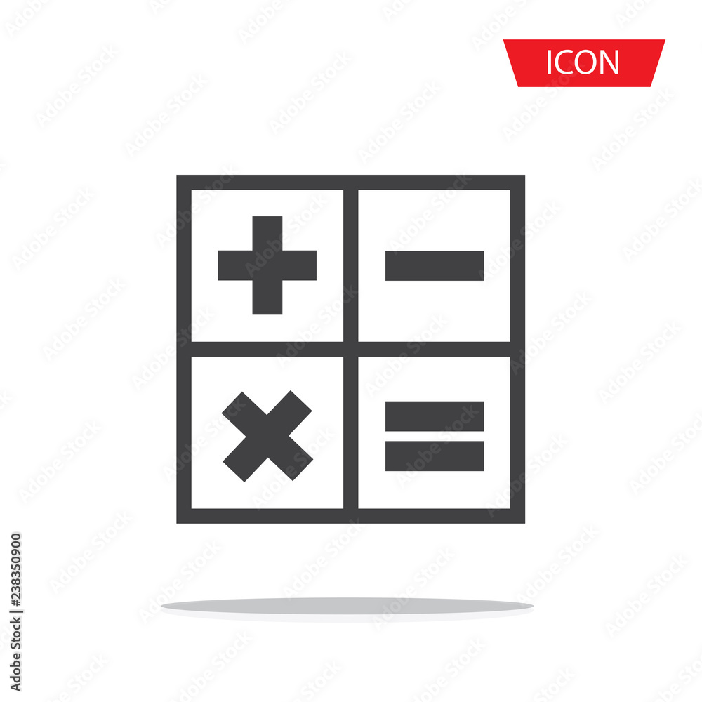 Obraz premium Calculator icon vector isolated on white background.