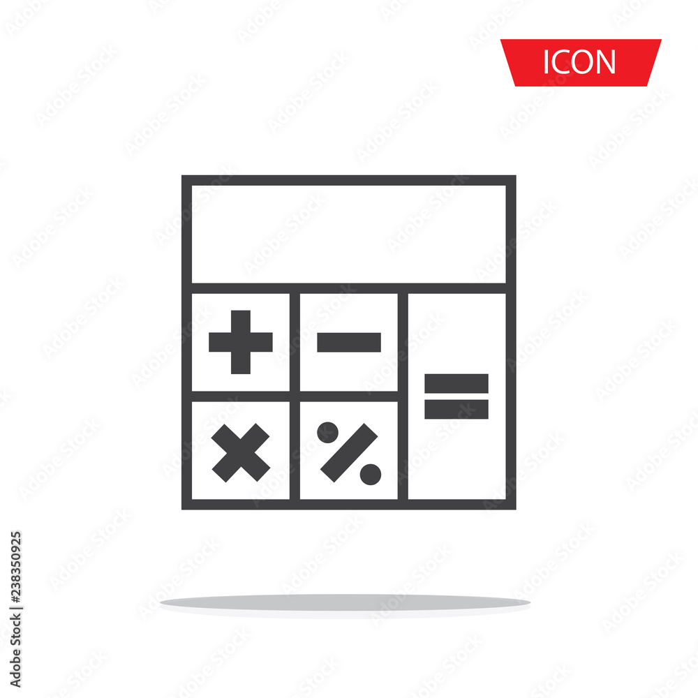 Calculator icon vector isolated on white background. Calculator icon vector isolated on white background.