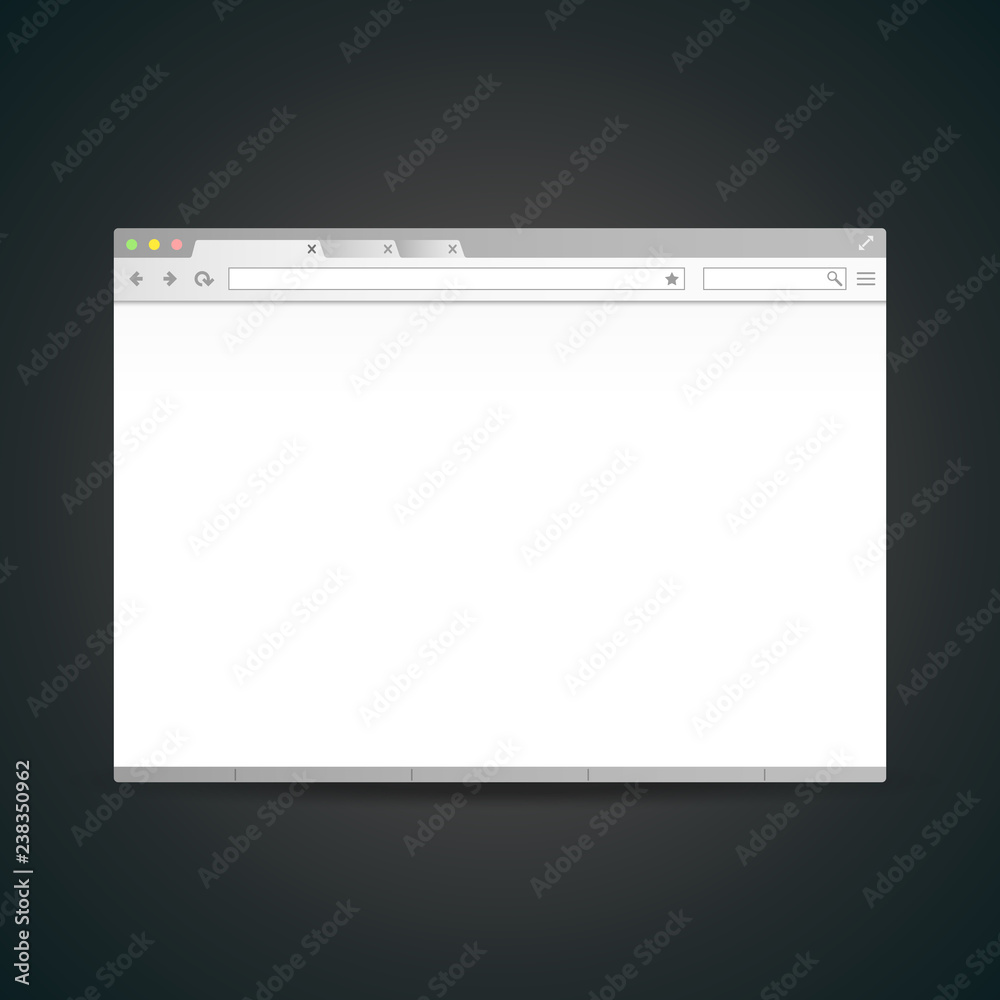 vector blank browser window mockup. vector blank browser window mockup.
