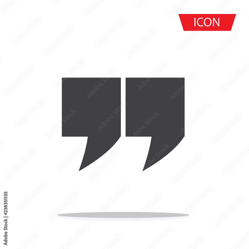 Quotes icon vector ,Quotation mark icon isolated on white background. Quotes icon vector ,Quotation mark icon isolated on white background.