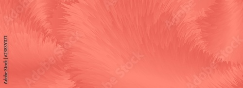 Living coral abstract fluffy fur banner