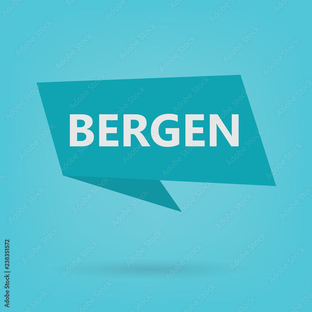 Bergen word on a sticker- vector illustration Bergen word on a sticker- vector illustration