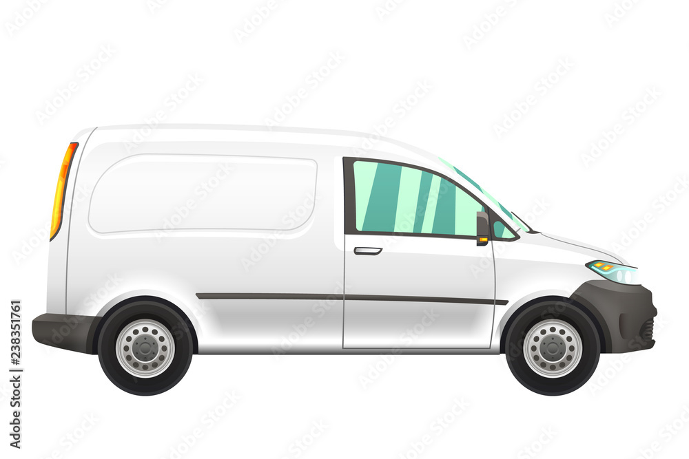 Illustration of realistic van on a white background.