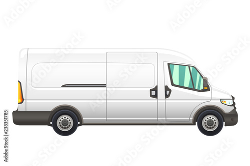 Illustration of realistic van on a white background.