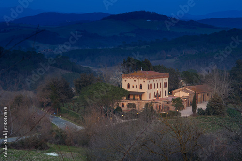Casale Marittimo, Pisa, Tuscany - landscape, hills of Val di Cecina, Italy photo