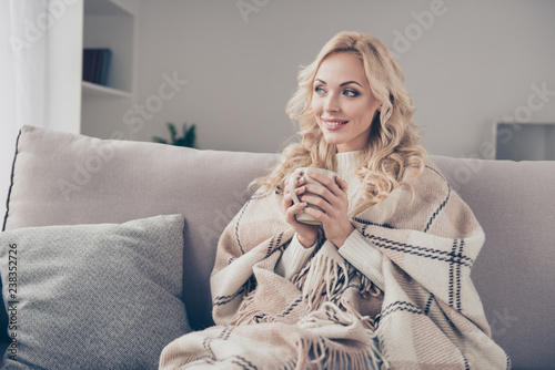 Картината върху платно Portrait of nice sweet winsome adorable charming attractive cheerful cheery wavy
