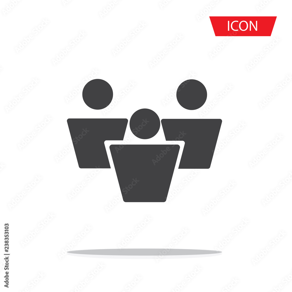 teamwork icon vector isolated on white background.