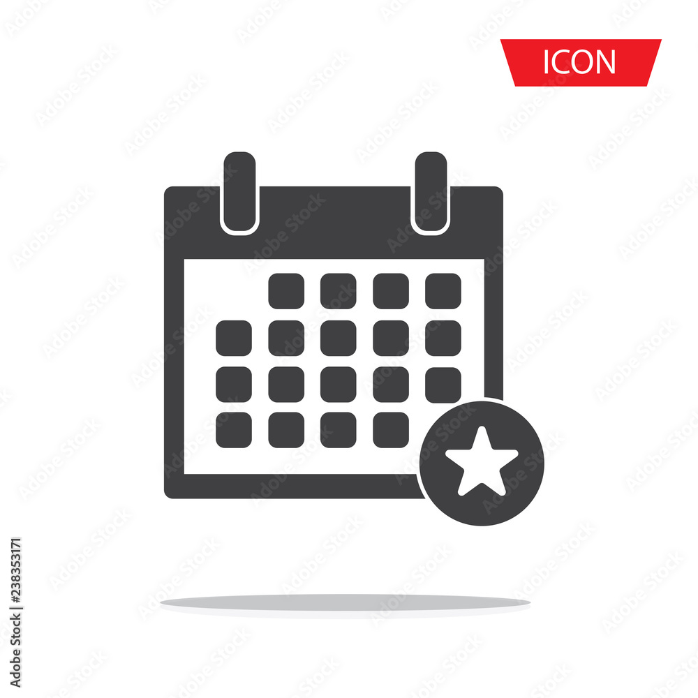 Calendar Icons Vector. Reminder time icon vector isolated on white background. Calendar Icons Vector. Reminder time icon vector isolated on white background.