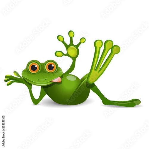 Stock Illustration Thick Frog Resting