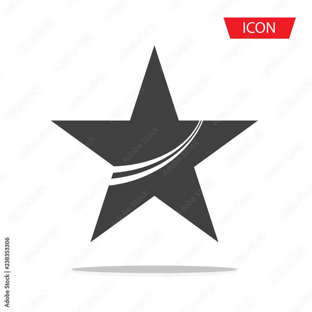 Star design Icon vector isolated on white background. Star design Icon vector isolated on white background.