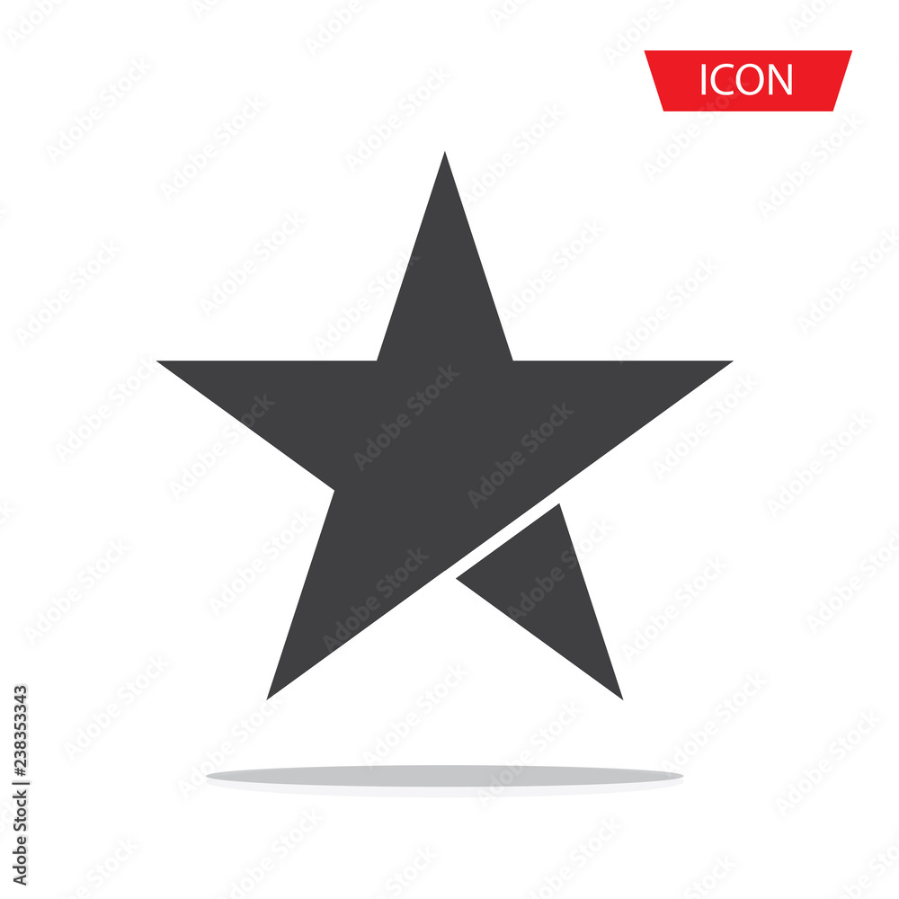 Star design Icon vector isolated on white background. Star design Icon vector isolated on white background.