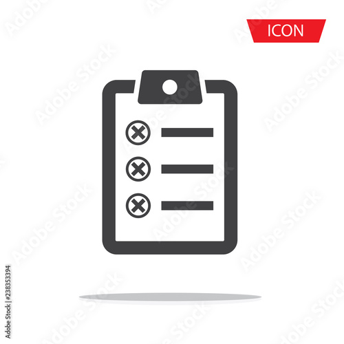 checklist clipboard icon checkmark icon vector isolated on white background.