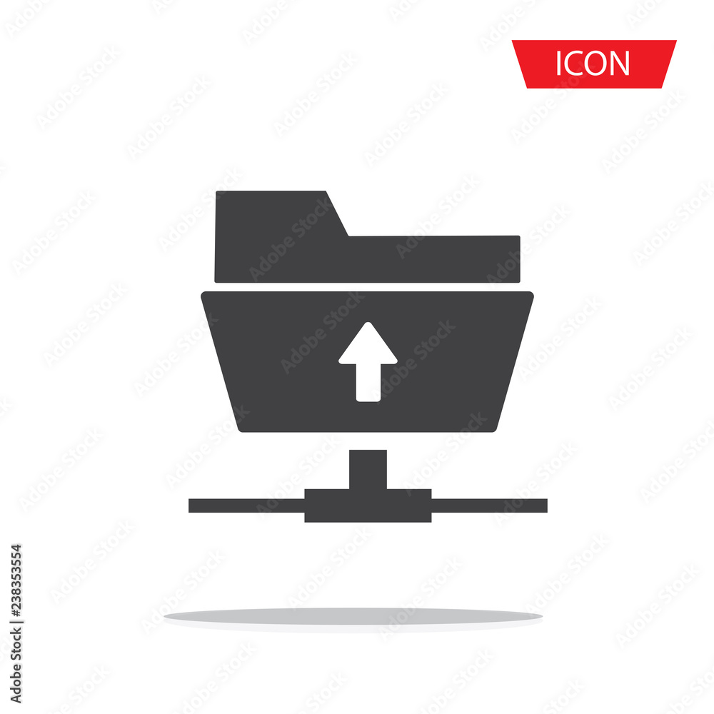 FTP downlond icon vector isolated on white background. FTP downlond icon vector isolated on white background.