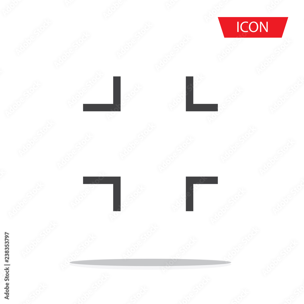 Obraz premium exit full screen icon vector isolated on white background.