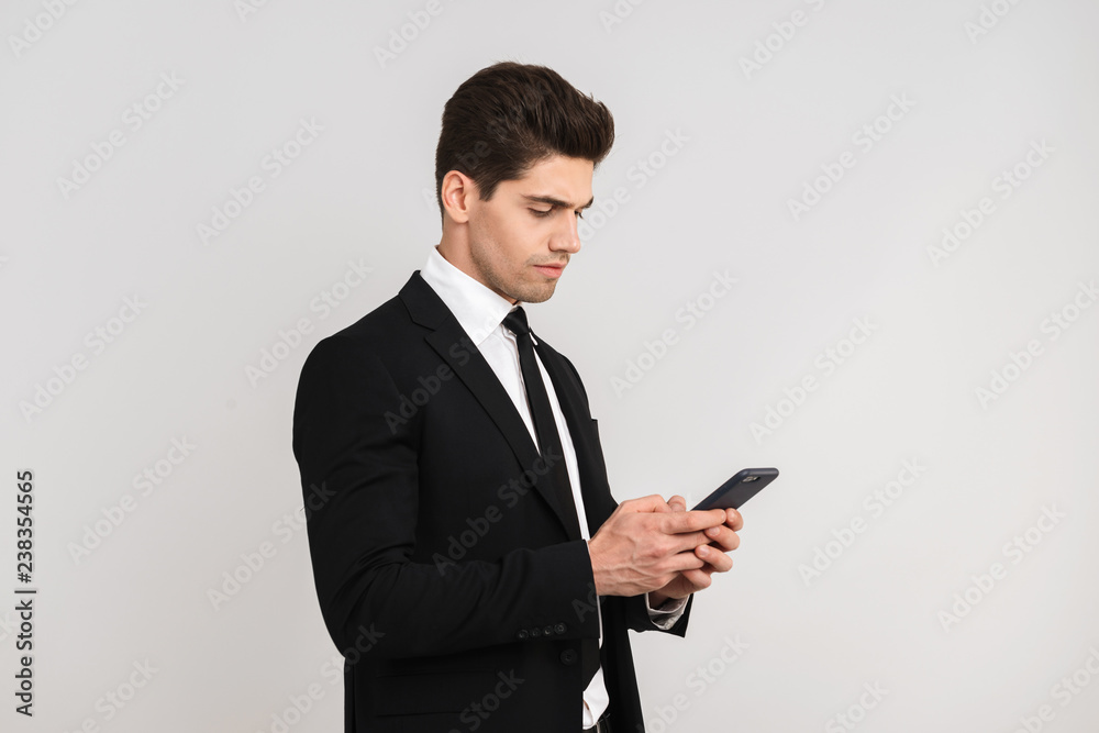 Handsome business man wearing suit standing Handsome business man wearing suit standing