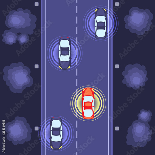 Cars identification on road