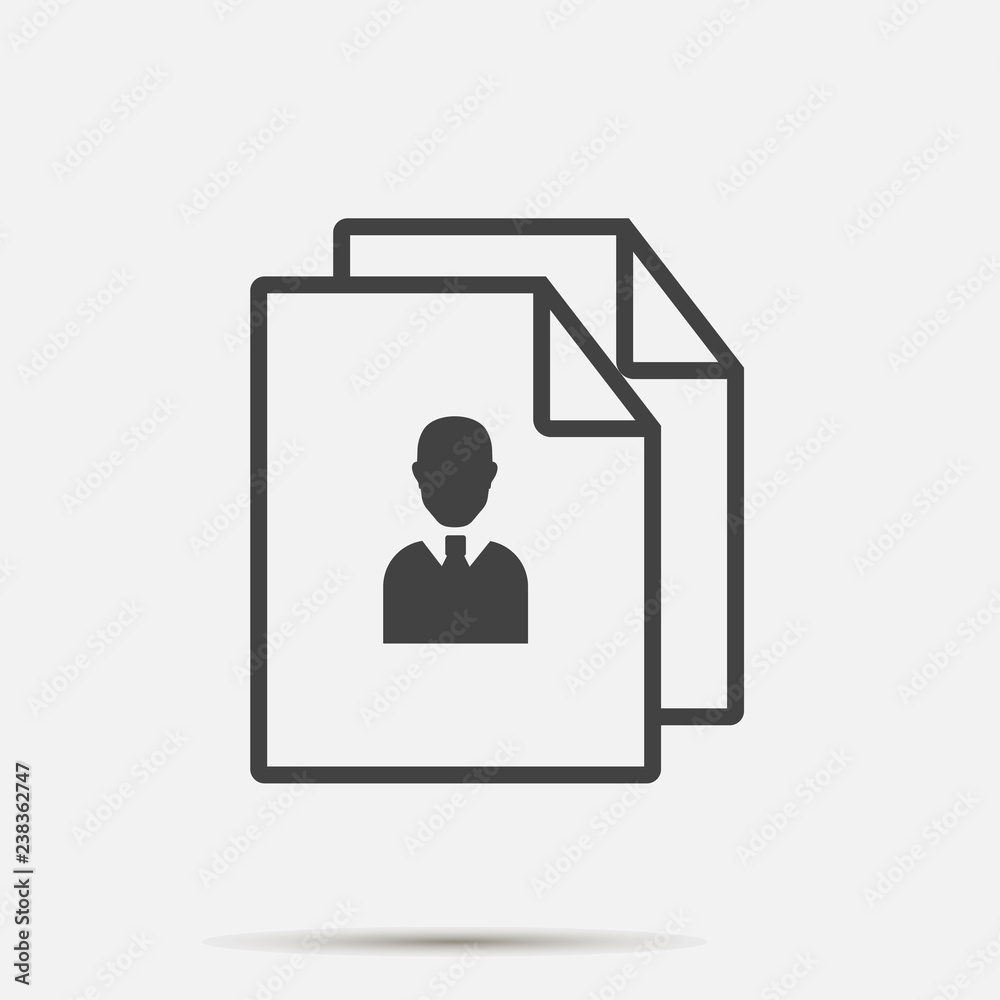 Vector image of business document. Symbol of management. Layers grouped for easy editing illustration. For your design. Vector image of business document. Symbol of management. Layers grouped for easy editing illustration. For your design.