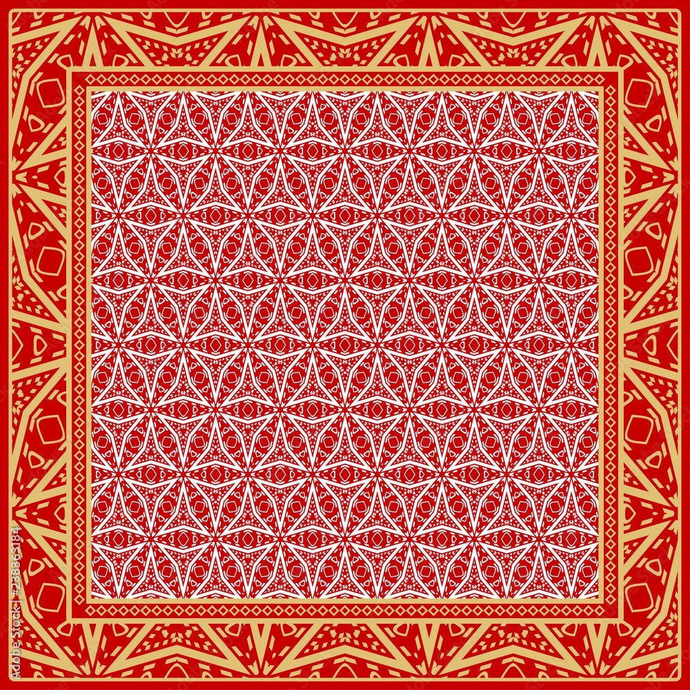 Obraz premium Fashion design Print with geometric pattern. Vector illustration. For modern interior design, fashion textile print, wallpaper.