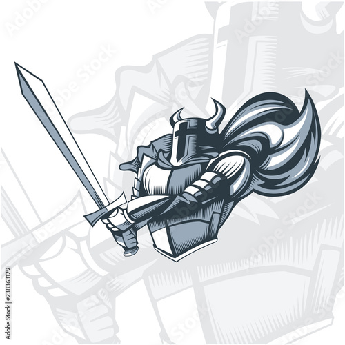 Monochrome Knight before the attack.
