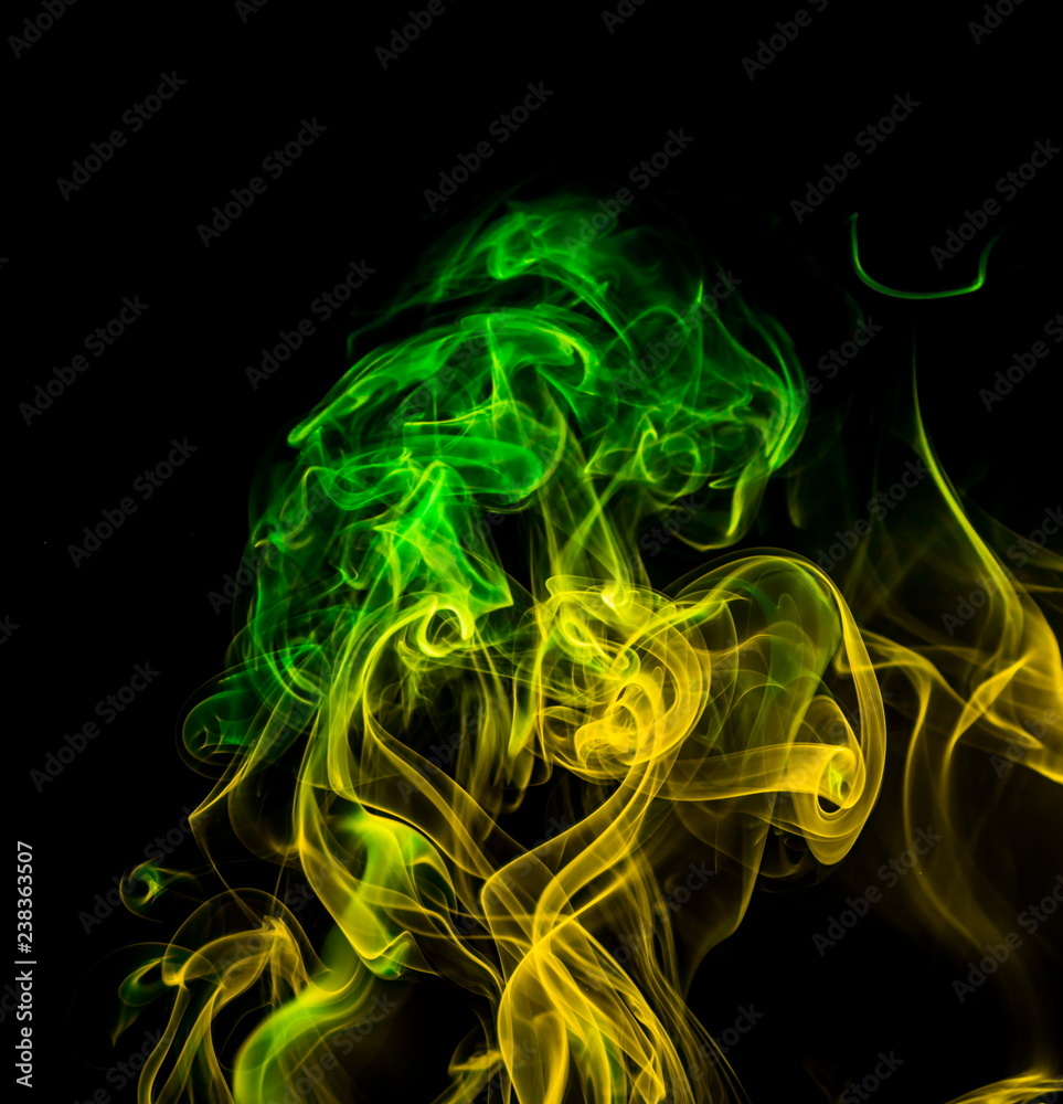 Colored smoke on black background Colored smoke on black background