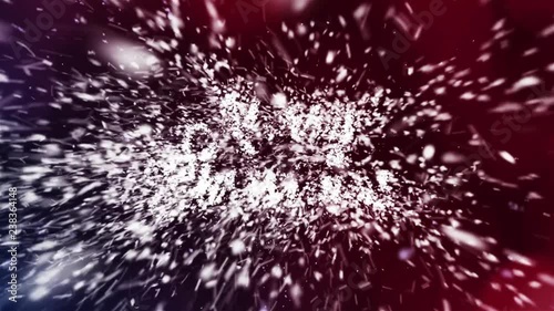 Merry Christmas Animation, made of snowflakes, * 4K resolution 3840x2160, * Works with any software