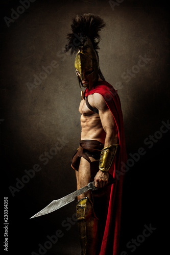 Fotografie Portrait of a spartan soldier