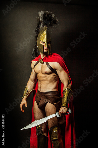 Fotografie Portrait of a spartan soldier