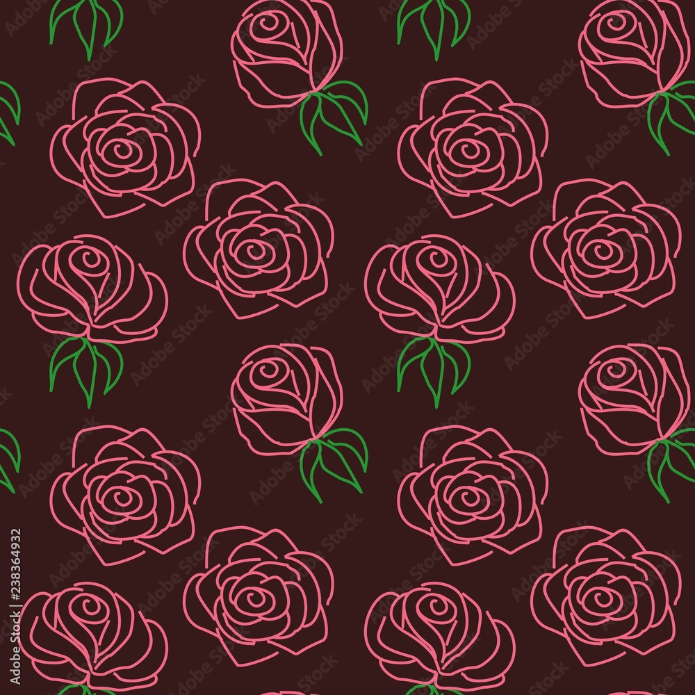 seamless pattern with roses seamless pattern with roses