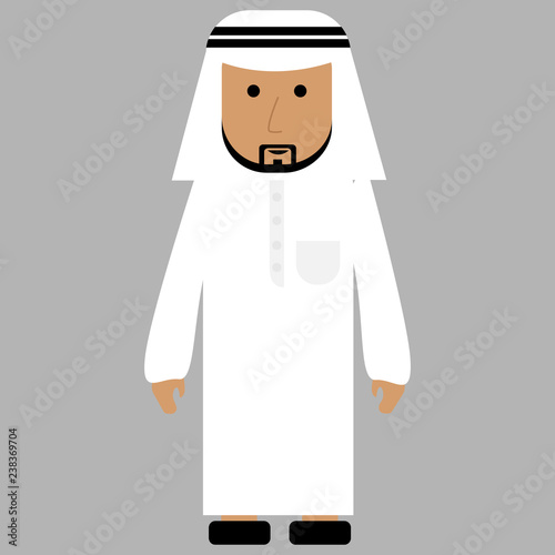 Vector illustration of Arabic man character image